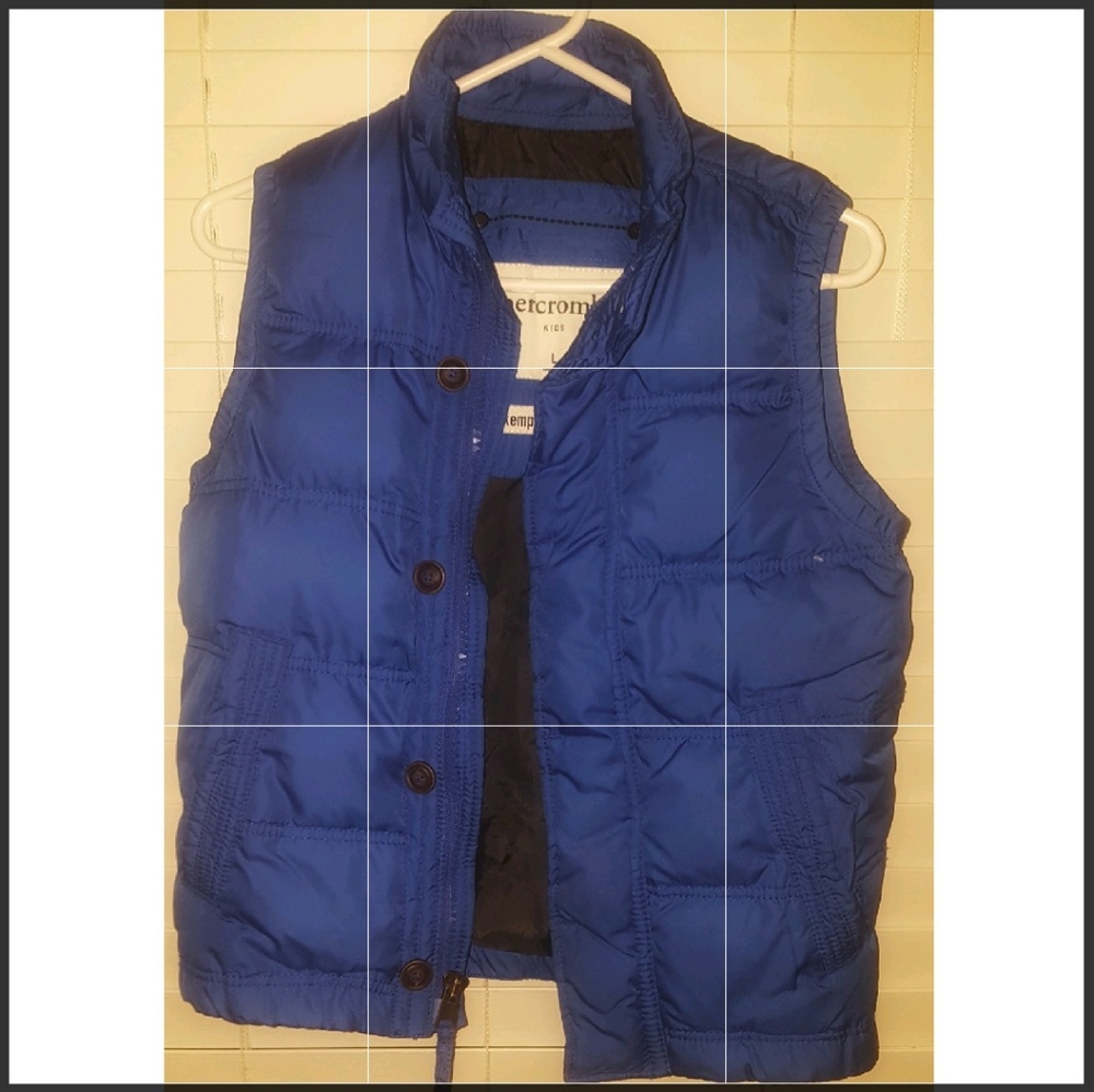 Blue puffy winter vest